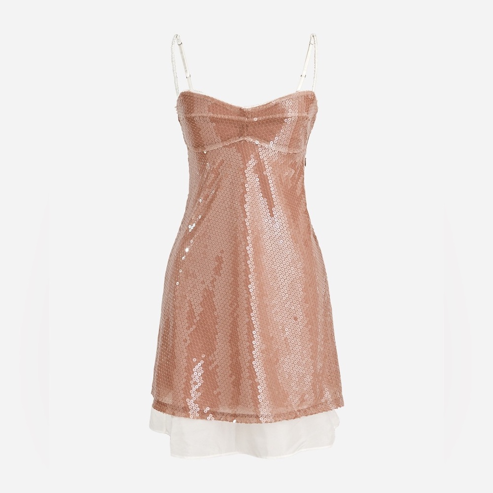 J. Crew Limited Edition Anna October X Layered Sequin Slip Dress (sz 10)